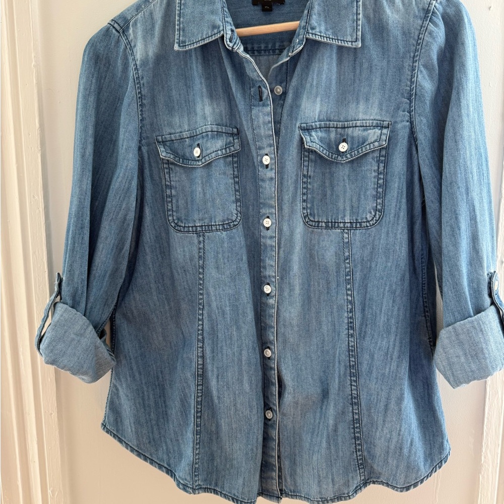 Talbots Light Blue Denim Shirt